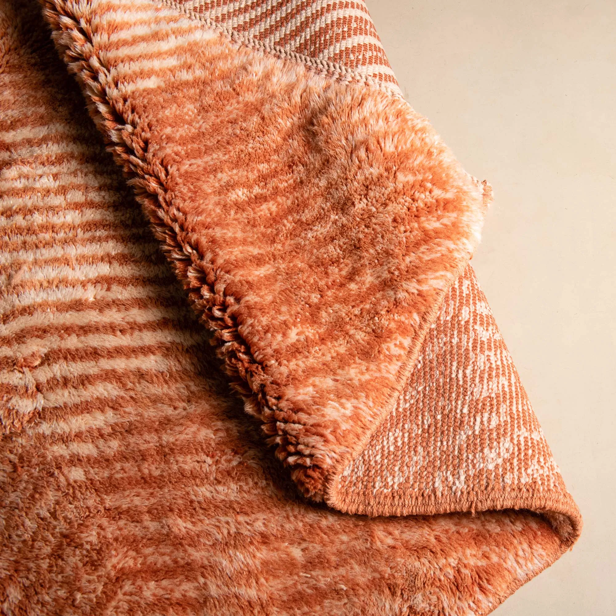 Orange Zest - Luxury Shag Moroccan Rug