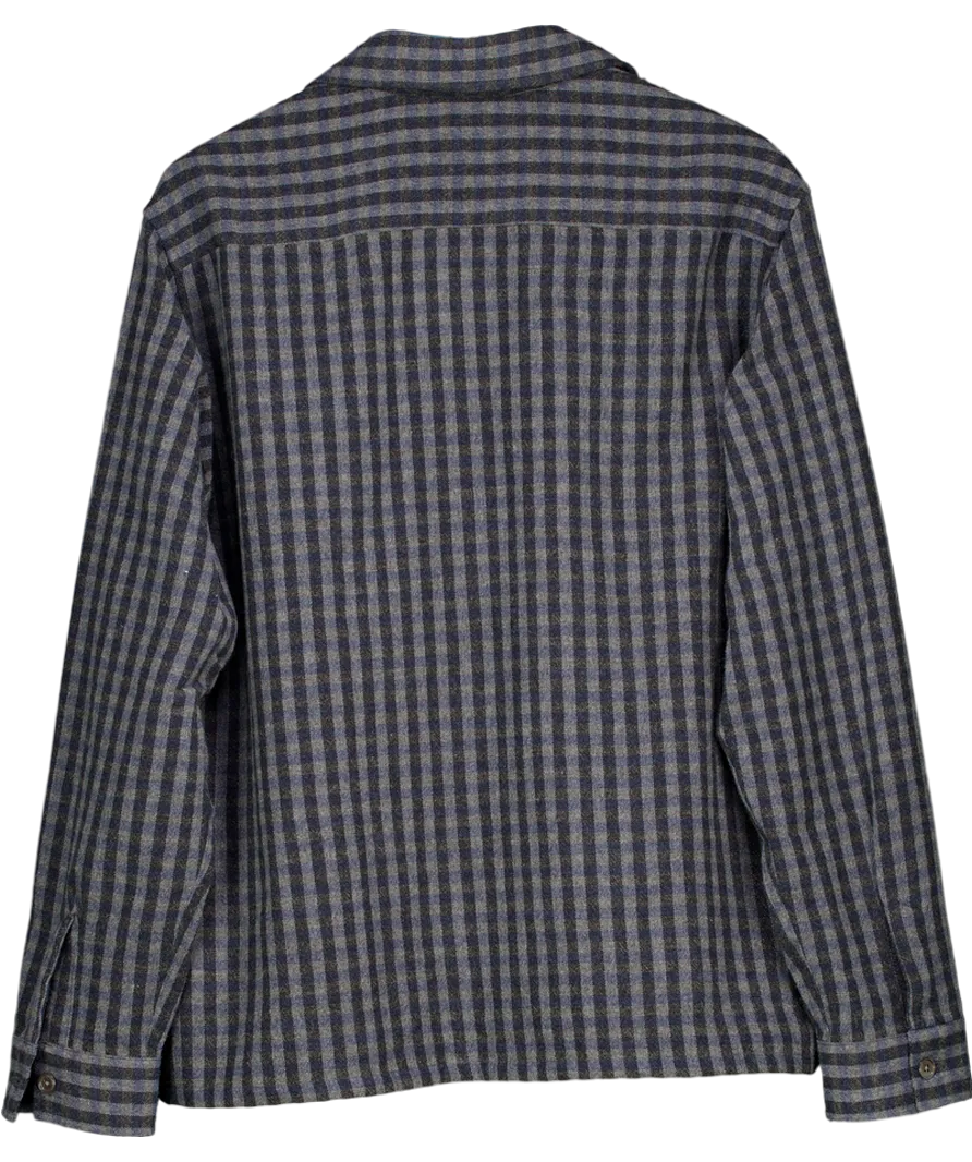 Our Legacy Blue Heusen Check Shirt UK M