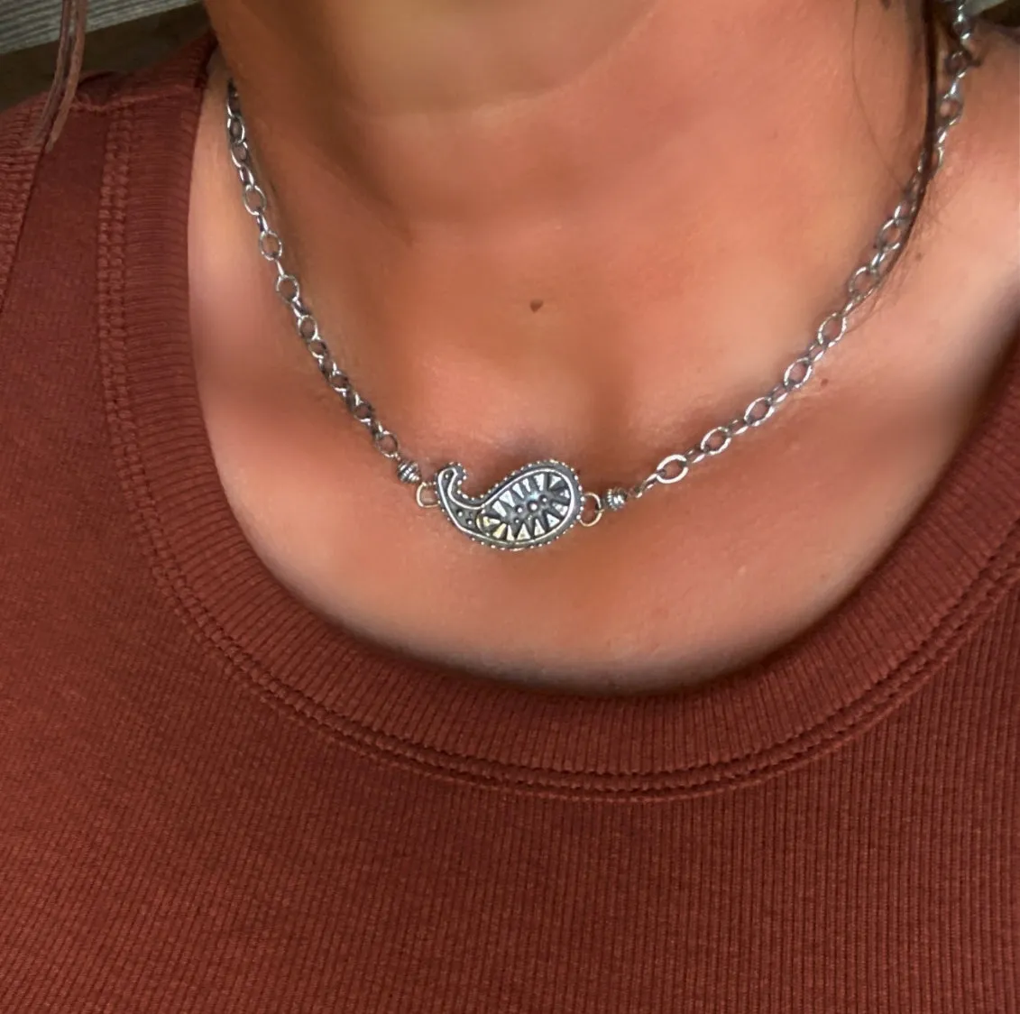 Paisley Sterling Silver Necklace