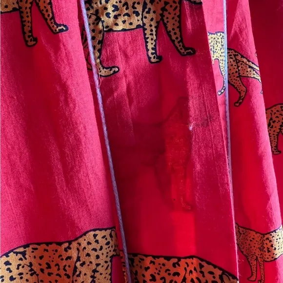 Panther Red Kimono Cotton