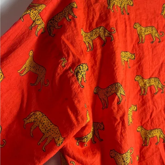 Panther Red Kimono Cotton