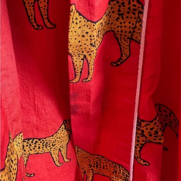 Panther Red Kimono Cotton