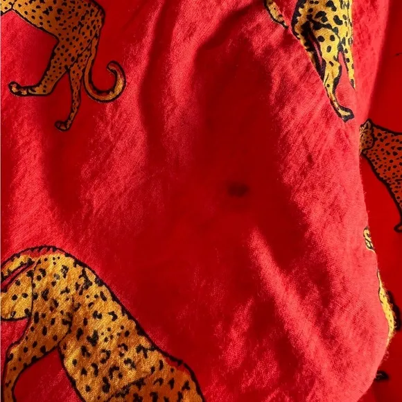 Panther Red Kimono Cotton