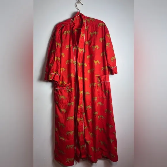 Panther Red Kimono Cotton
