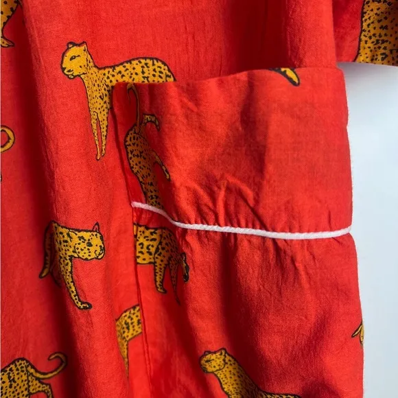 Panther Red Kimono Cotton