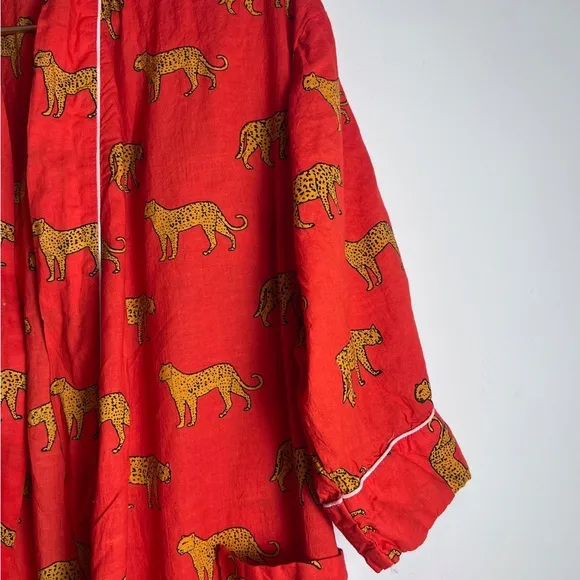 Panther Red Kimono Cotton