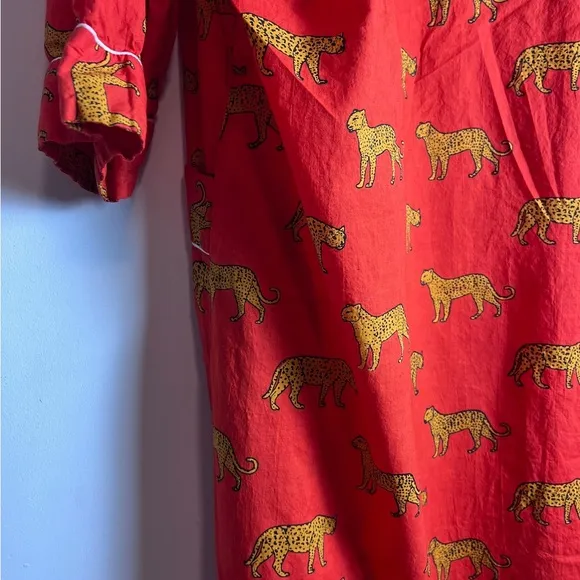 Panther Red Kimono Cotton
