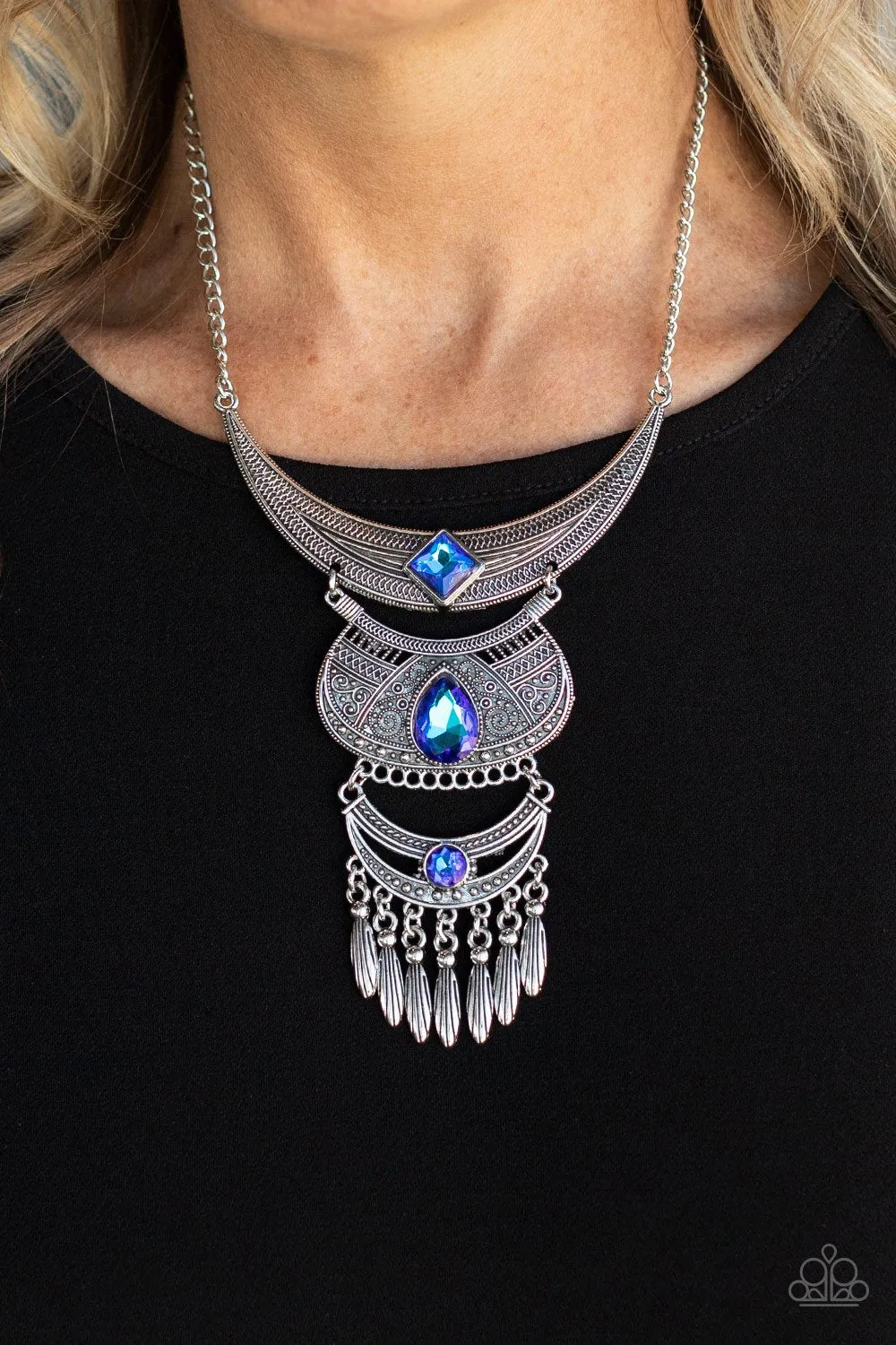 Paparazzi - Lunar Enchantment - Blue Necklace