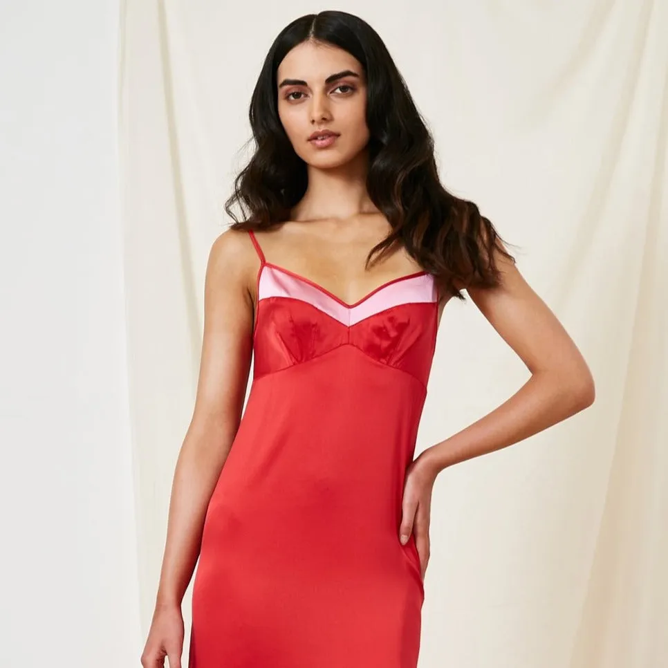 Parasol Rose Grace Silk Slip Chemise