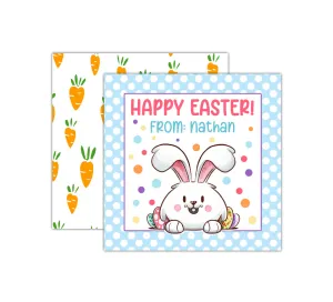 Personalized Easter Bunny Easter Tags, Easter Cards