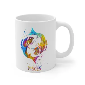 Pisces Zodiac Sign Mug - 11 oz, 15 oz