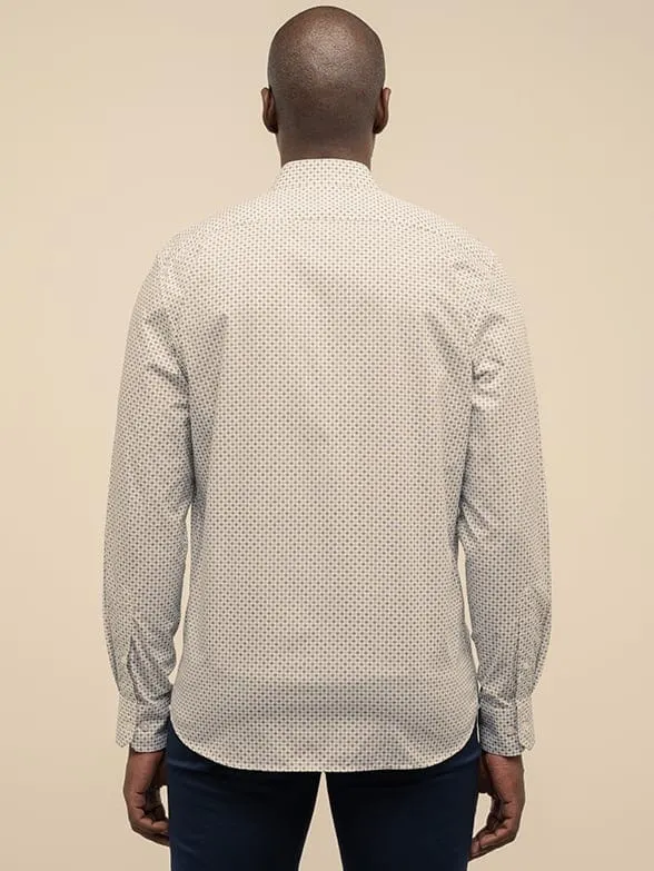 Polo Long Sleeve Geo Printed Shirt