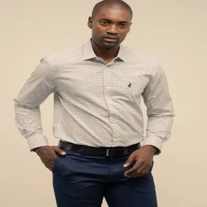 Polo Long Sleeve Geo Printed Shirt