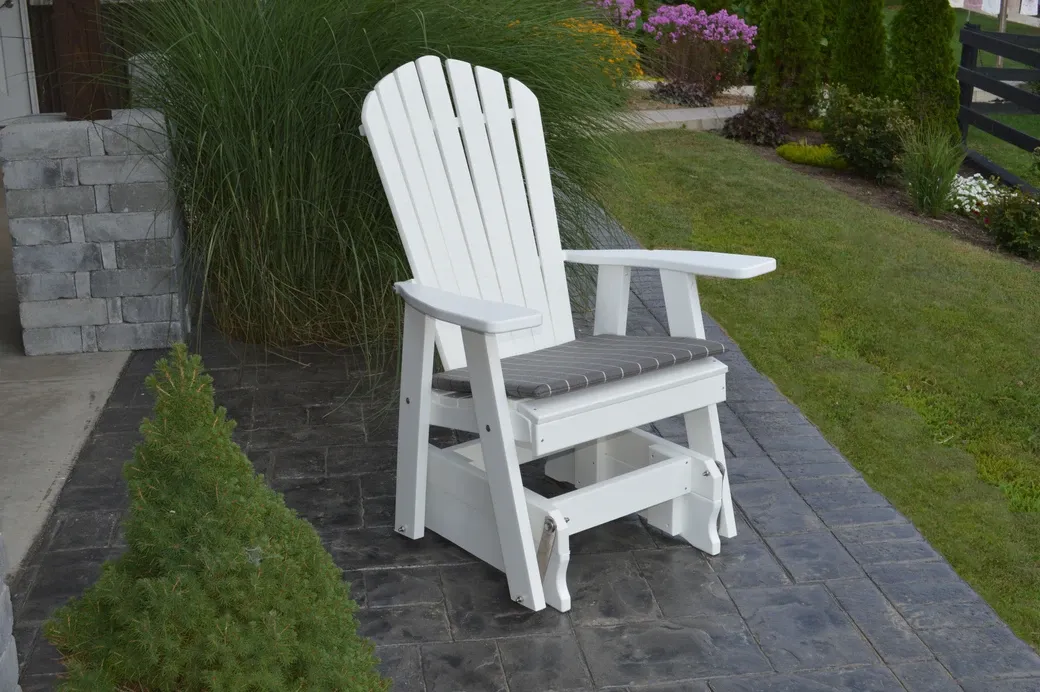 Poly Outdoor Adirondack Gliding Chair - Solid Color