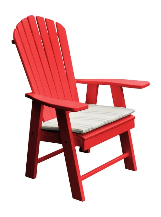Poly Outdoor Upright Adirondack Chair - Solid Color