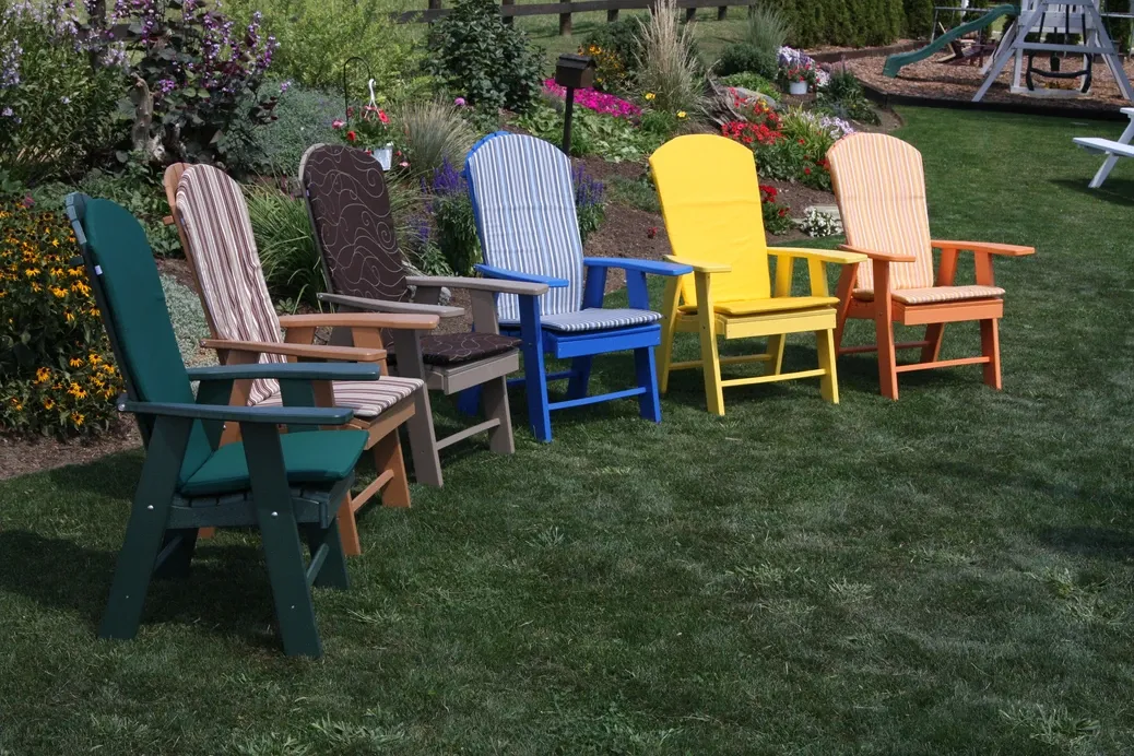 Poly Outdoor Upright Adirondack Chair - Solid Color