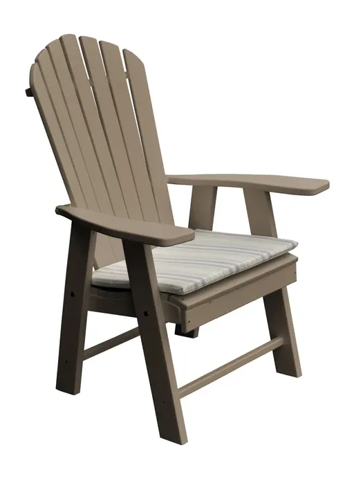 Poly Outdoor Upright Adirondack Chair - Solid Color