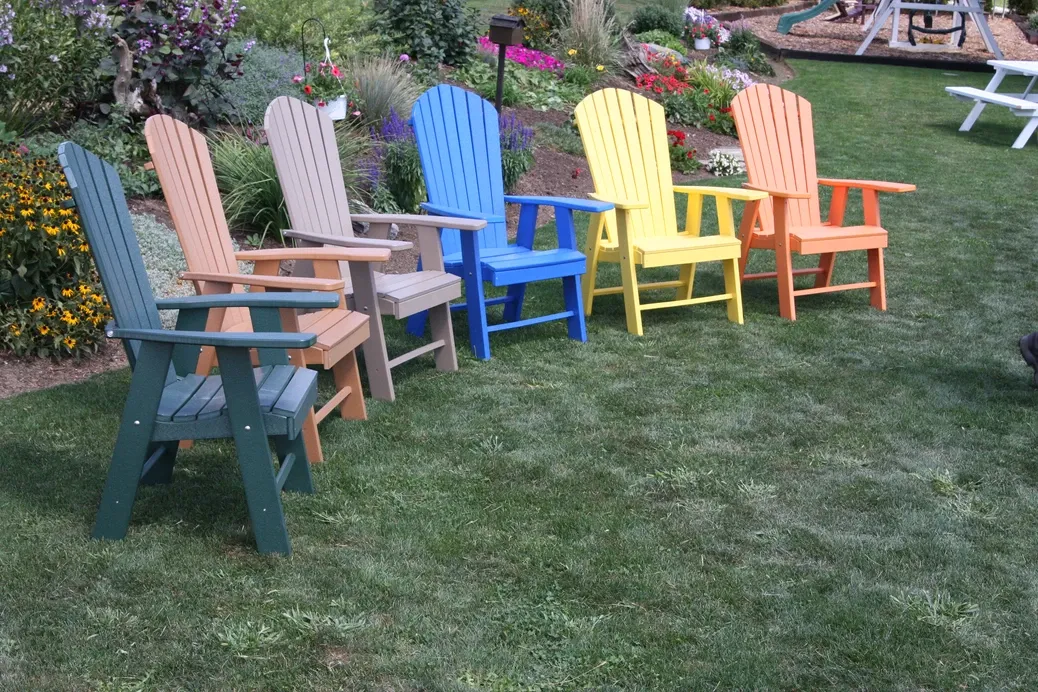 Poly Outdoor Upright Adirondack Chair - Solid Color