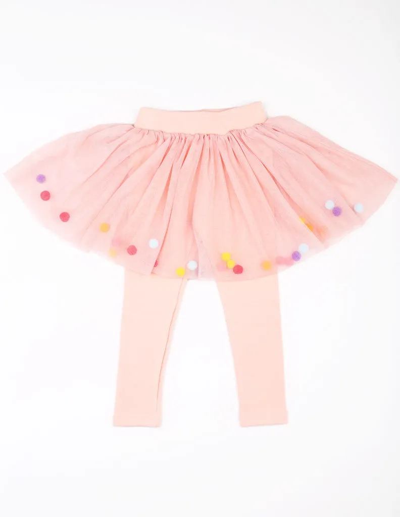 Pom-Pom Tutu Leggings Pink