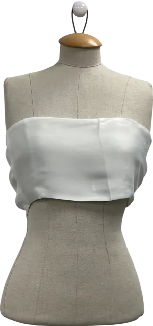 pretty rascal White Oyster Silk Top UK S