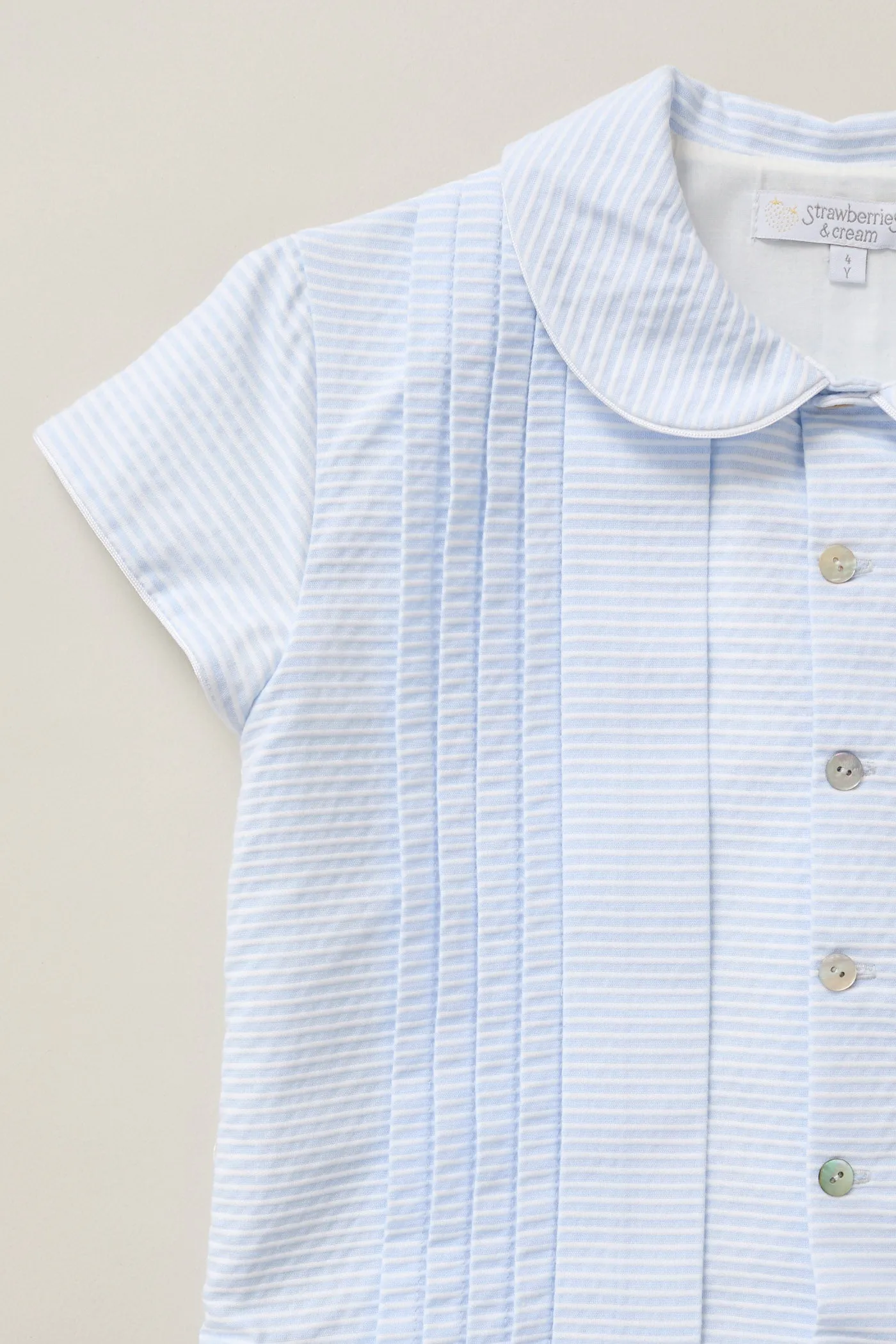 Pretzel Dress in Sky  Blue Stripe