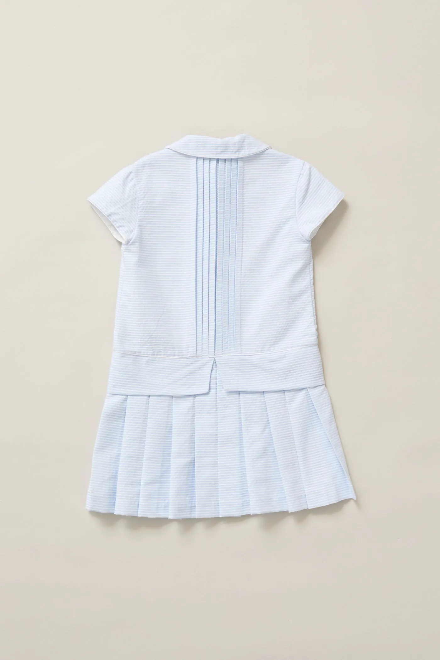 Pretzel Dress in Sky  Blue Stripe