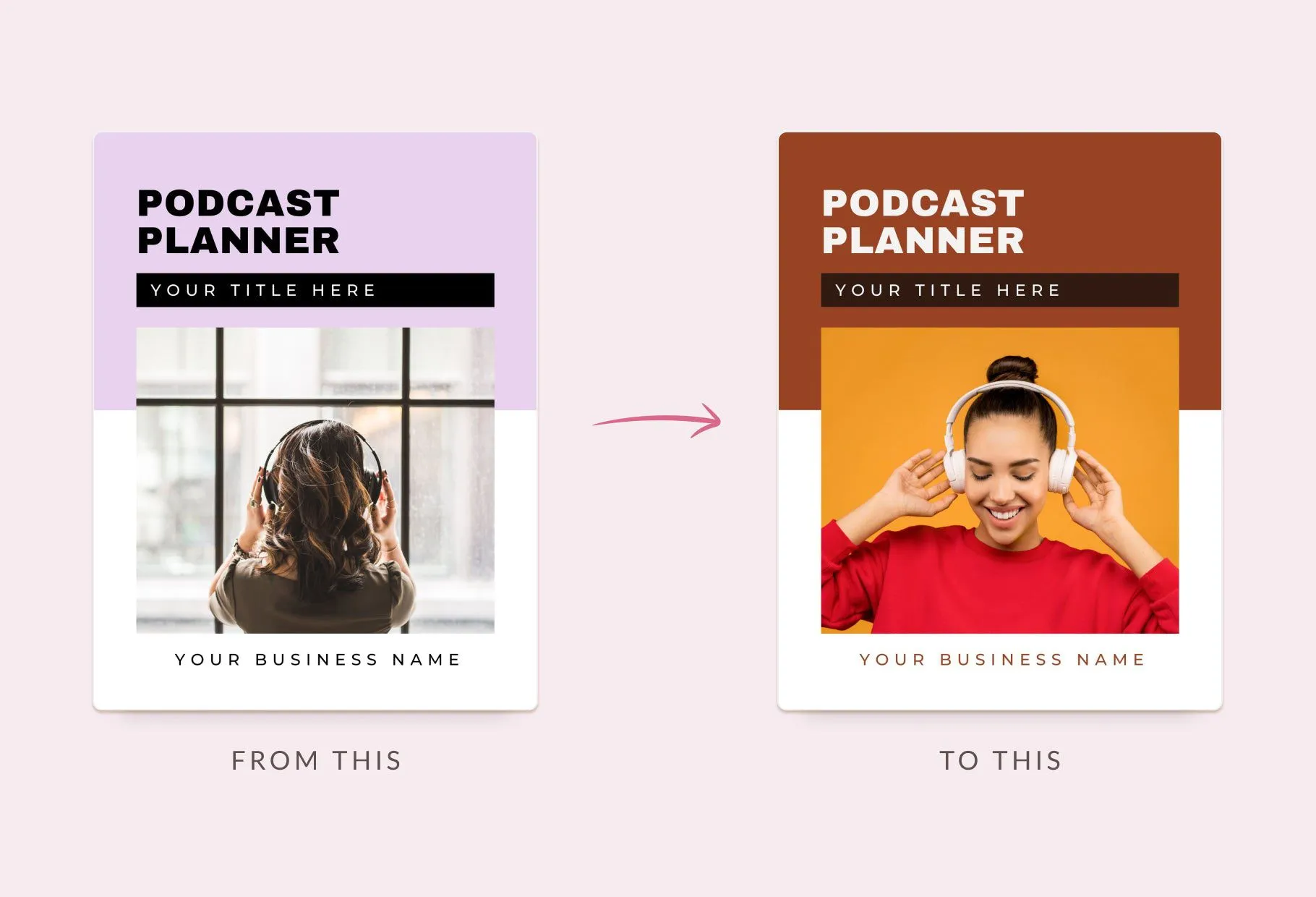 Printable and Editable Podcast Planner Canva Template