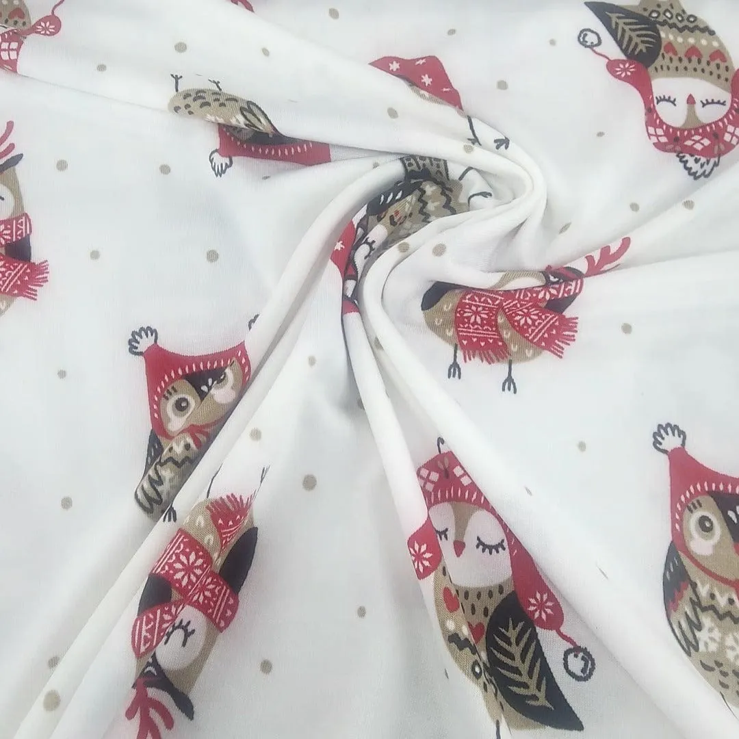 Printed Owl Dty Fabric 160cm
