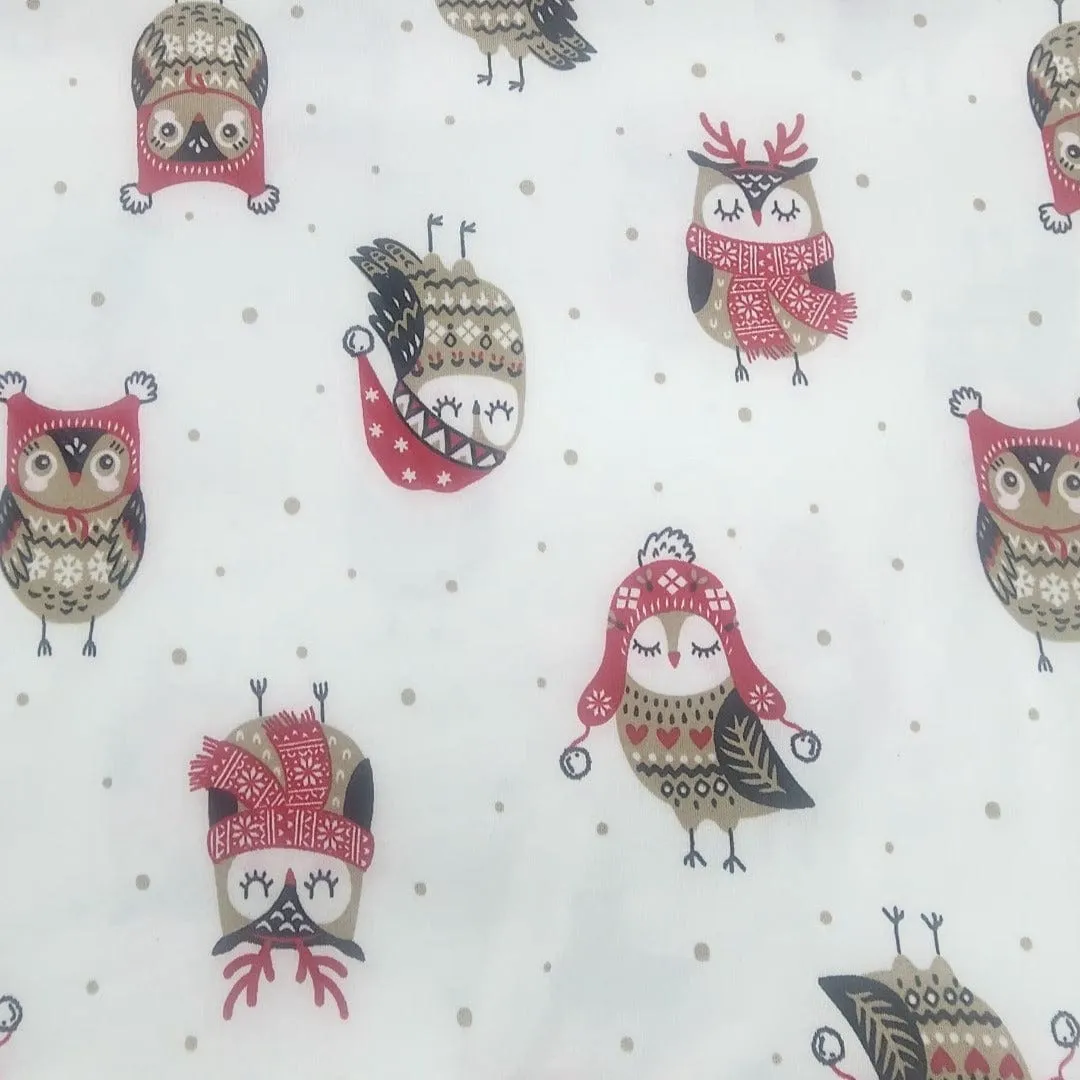 Printed Owl Dty Fabric 160cm