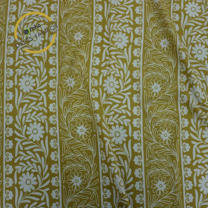Printed Rayon Slub Fabric 150 cm