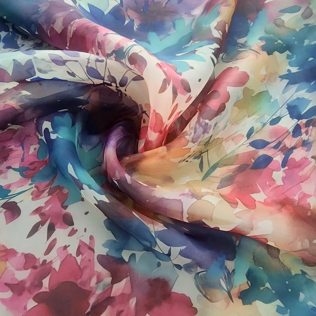 Printed Satin Organdy Fabric150cm