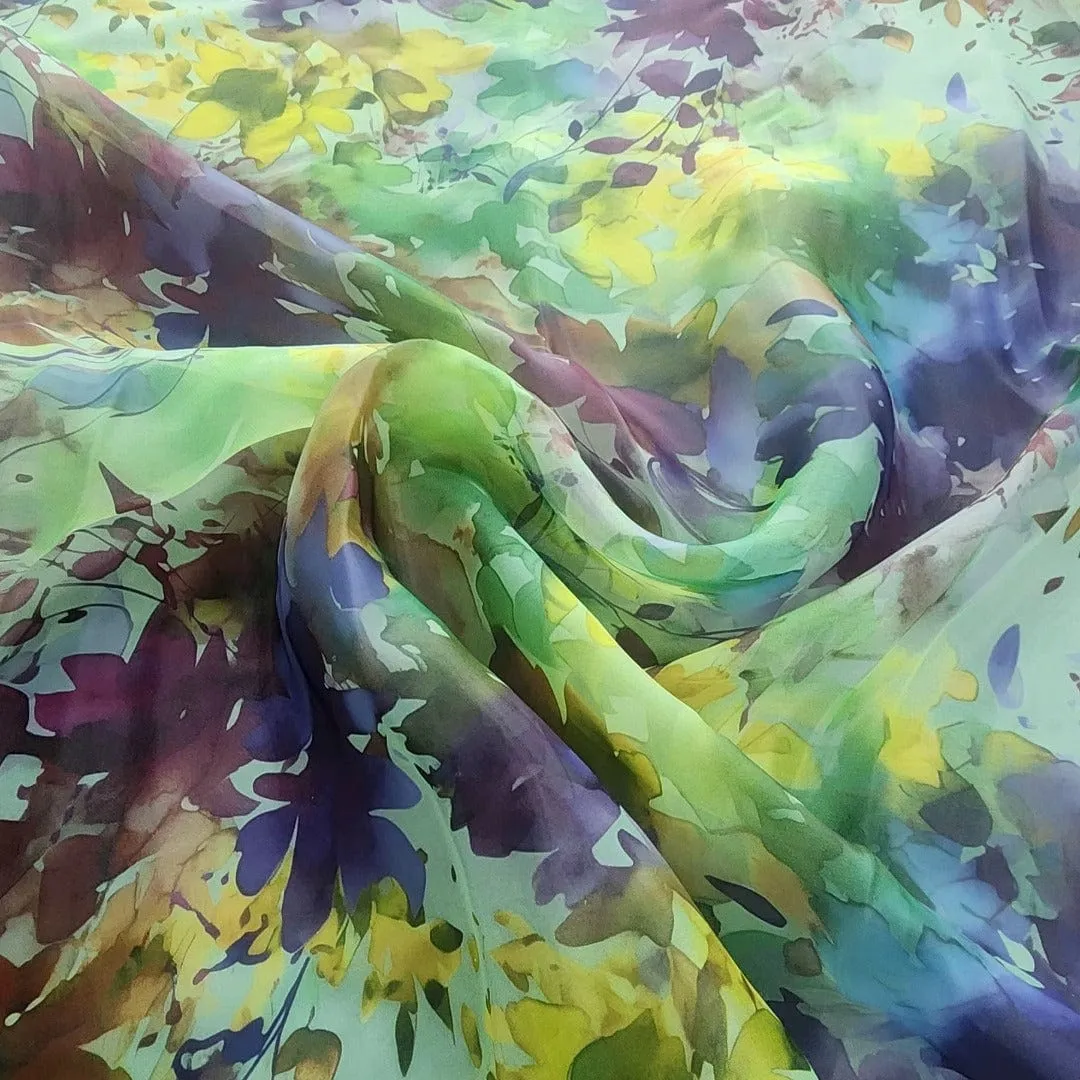Printed Satin Organdy Fabric150cm