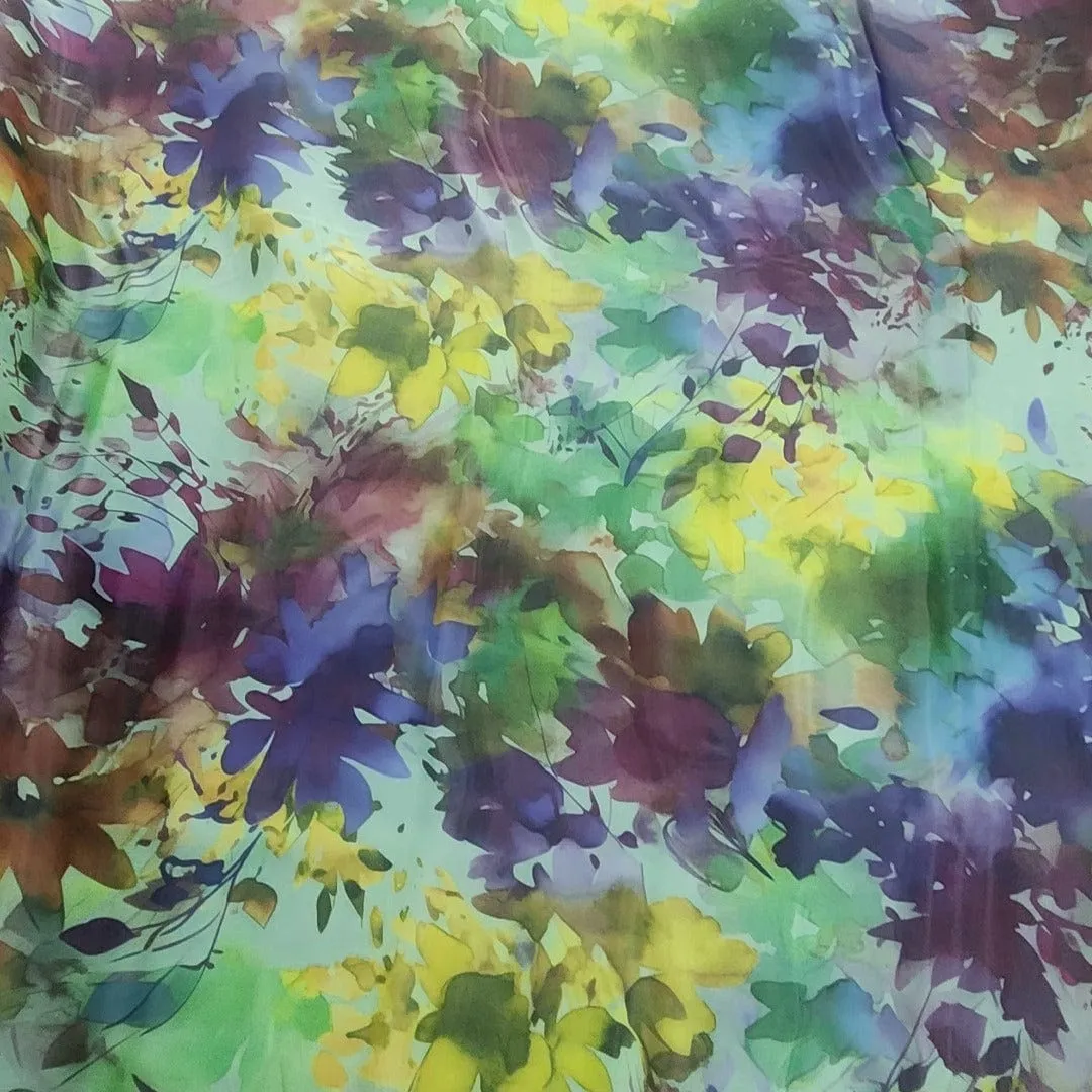 Printed Satin Organdy Fabric150cm