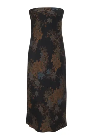 Printed Taylor Pillar Dress Black Victorian