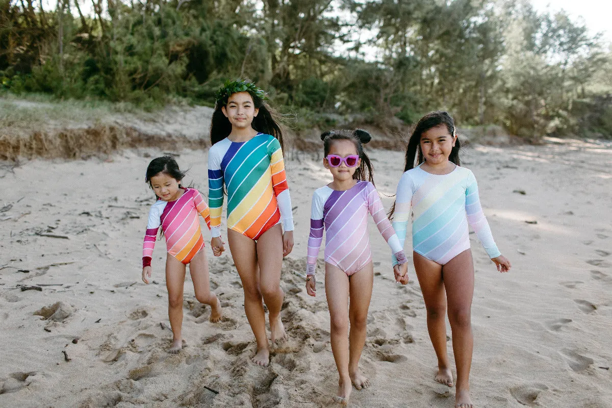 Purple Sands Rainbow One Piece Long Sleeve