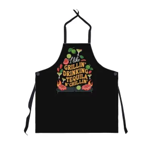 "I Like Grillin Drinking Tequila N' Chillin" BBQ Premium Apron