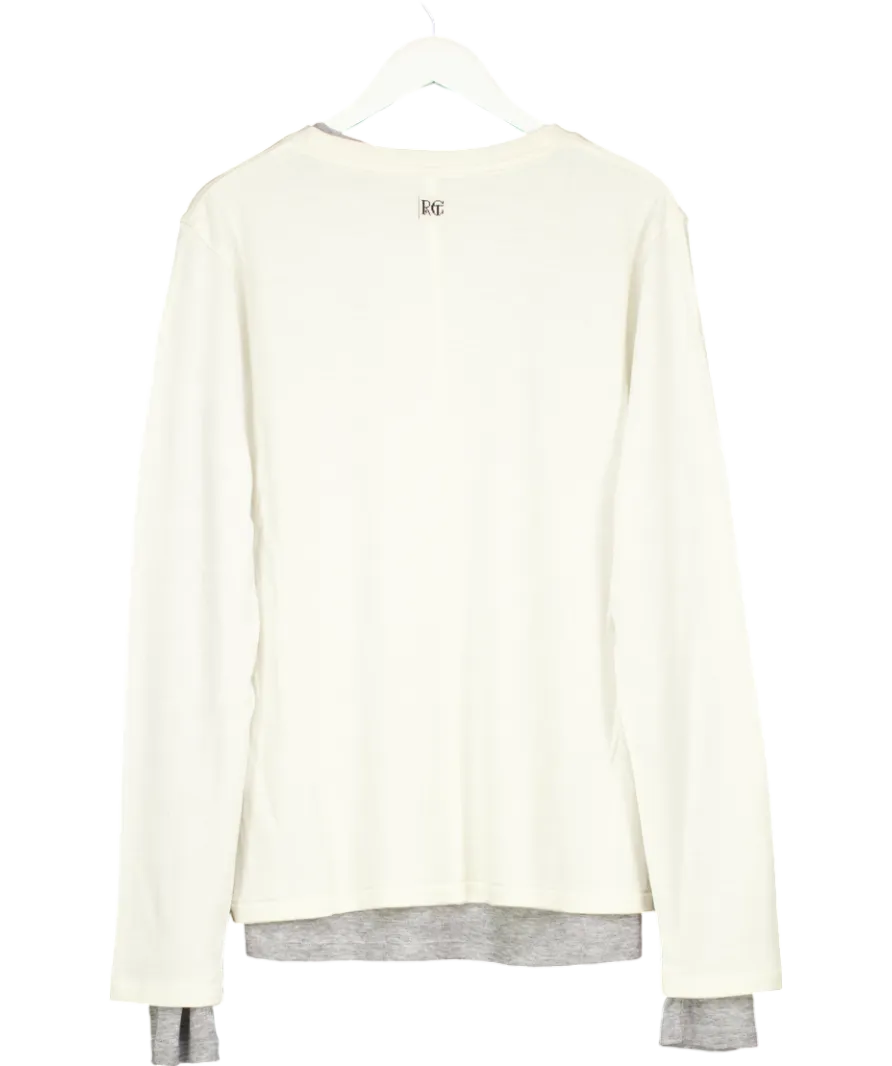Recto Cream Nova Layered T-shirt UK M