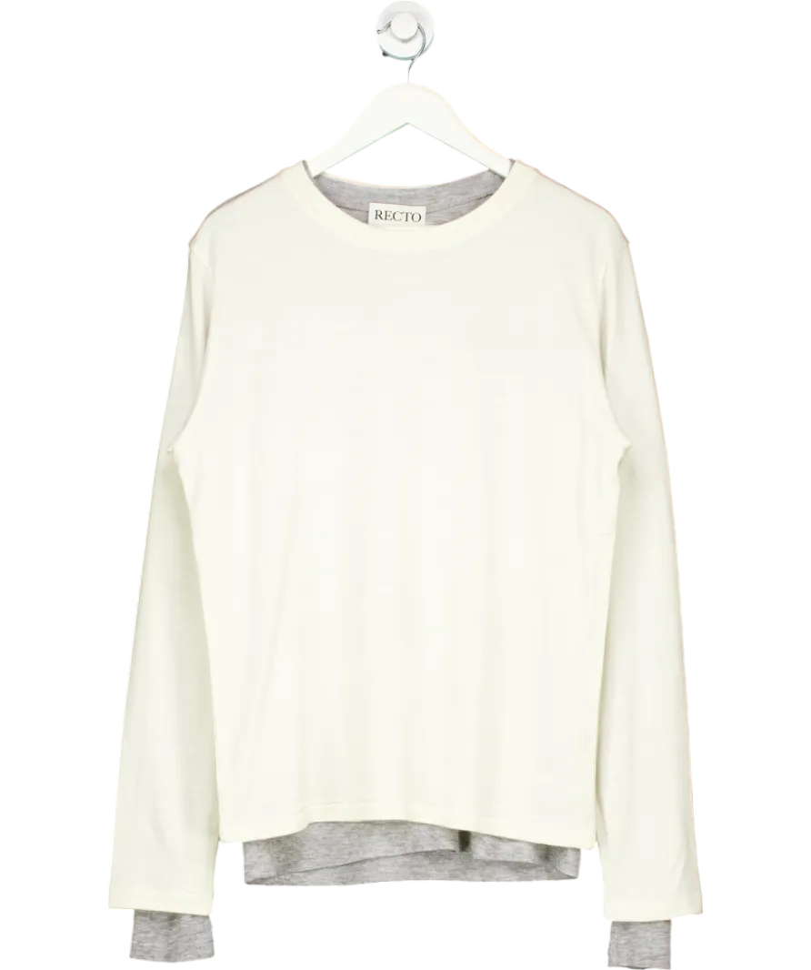 Recto Cream Nova Layered T-shirt UK M