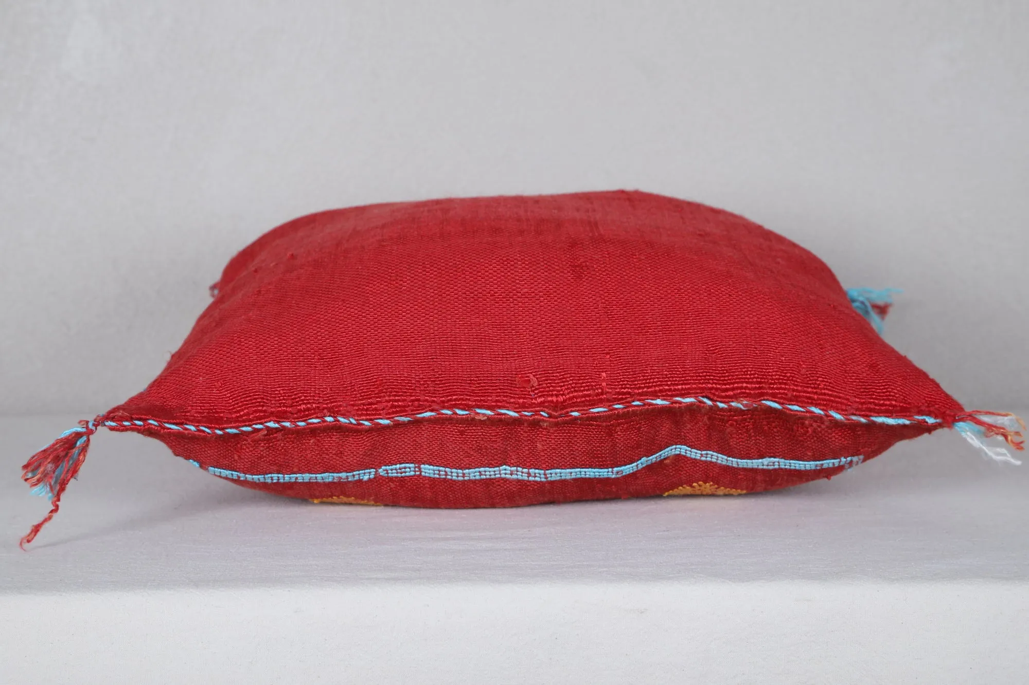 Red Moroccan Kilim Pillow 18.5 INCHES X 19.2 INCHES