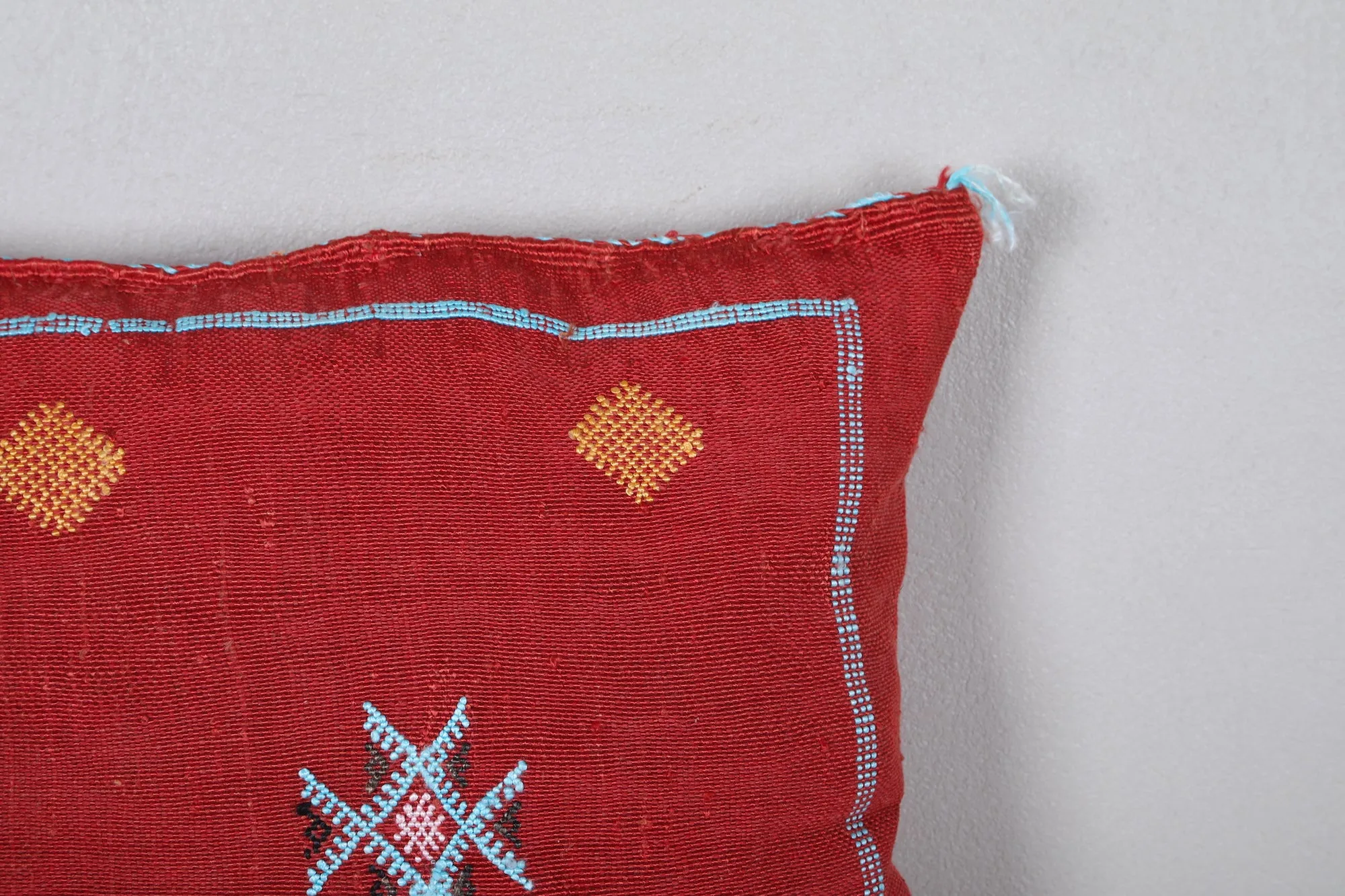 Red Moroccan Kilim Pillow 18.5 INCHES X 19.2 INCHES