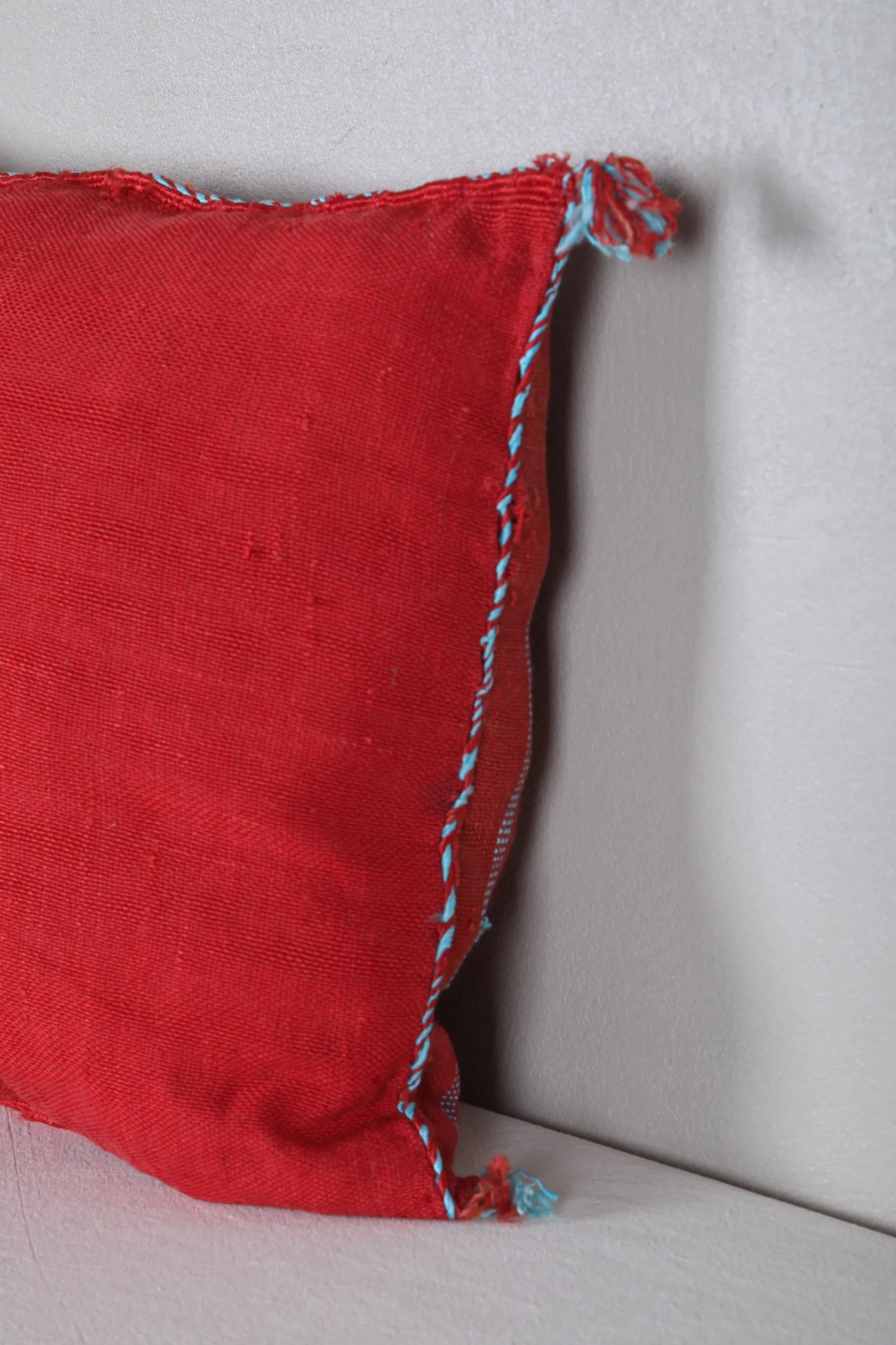 Red Moroccan Kilim Pillow 18.5 INCHES X 19.2 INCHES
