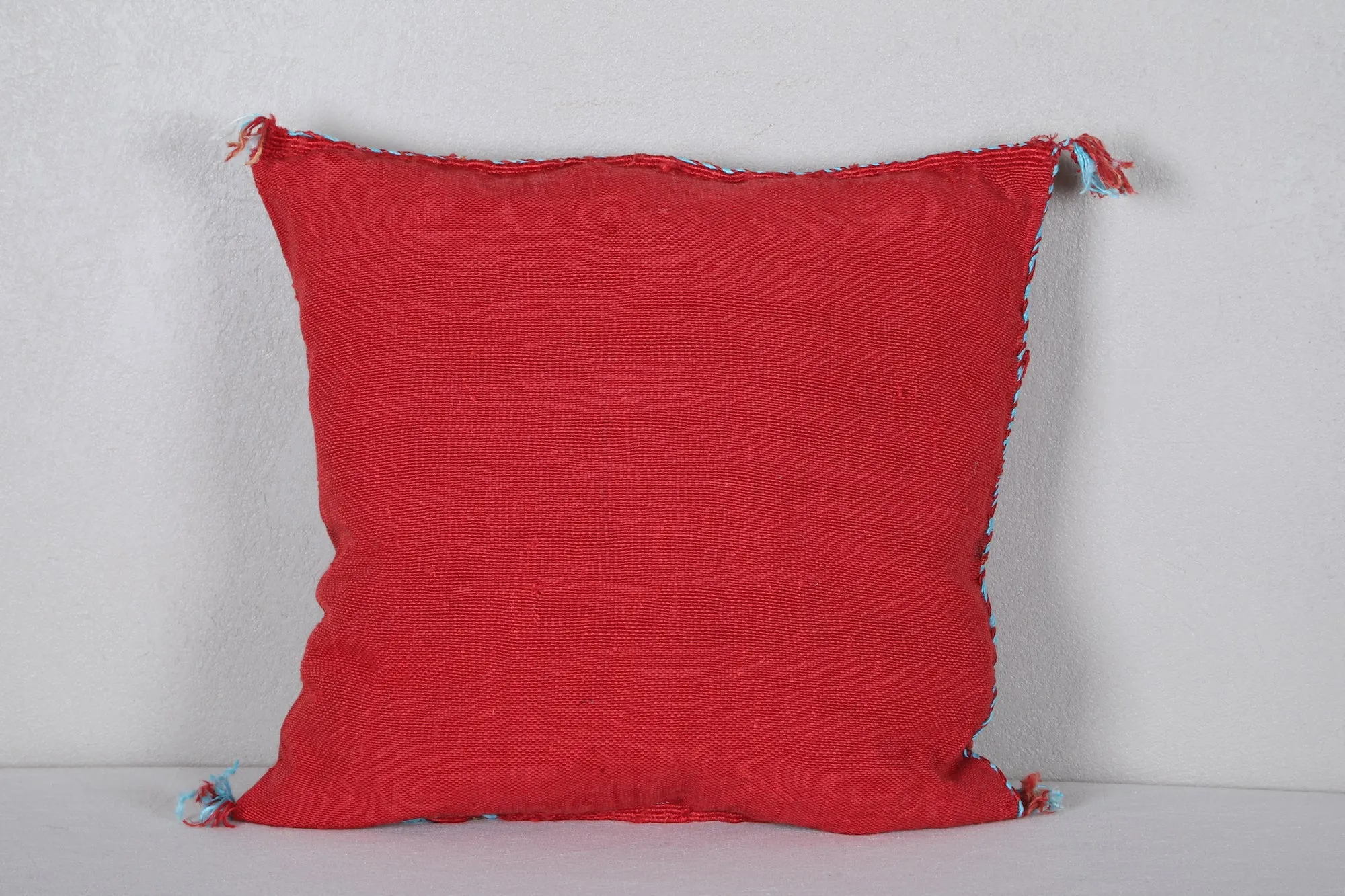 Red Moroccan Kilim Pillow 18.5 INCHES X 19.2 INCHES
