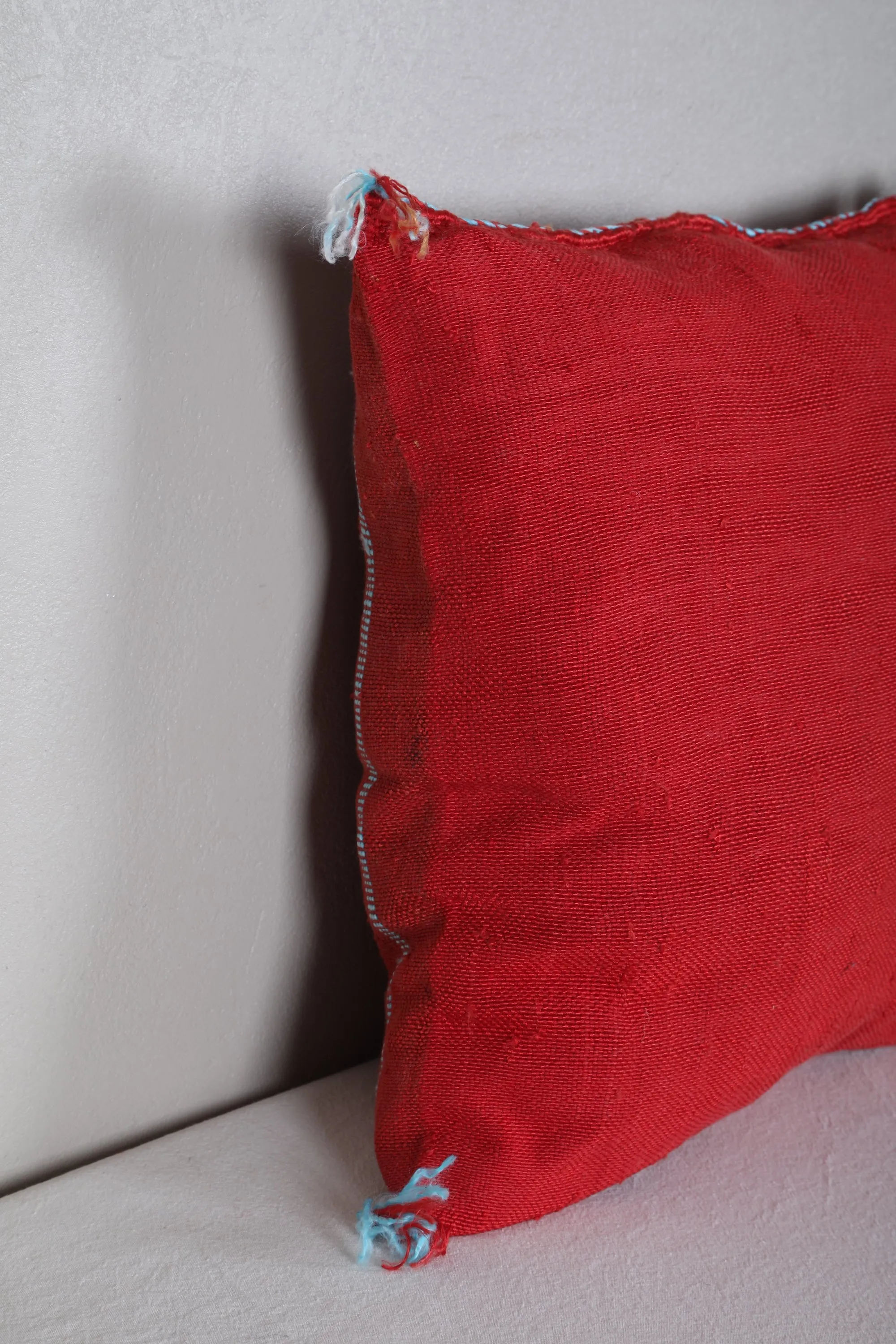 Red Moroccan Kilim Pillow 18.5 INCHES X 19.2 INCHES
