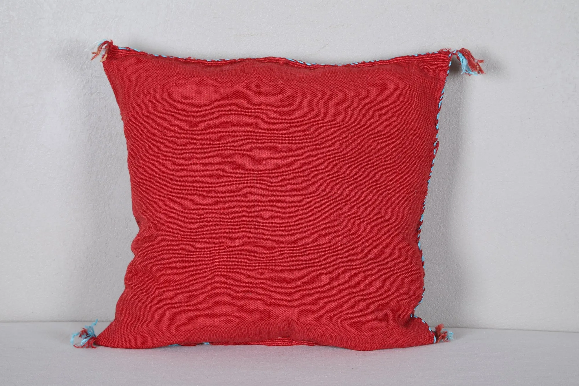 Red Moroccan Kilim Pillow 18.5 INCHES X 19.2 INCHES