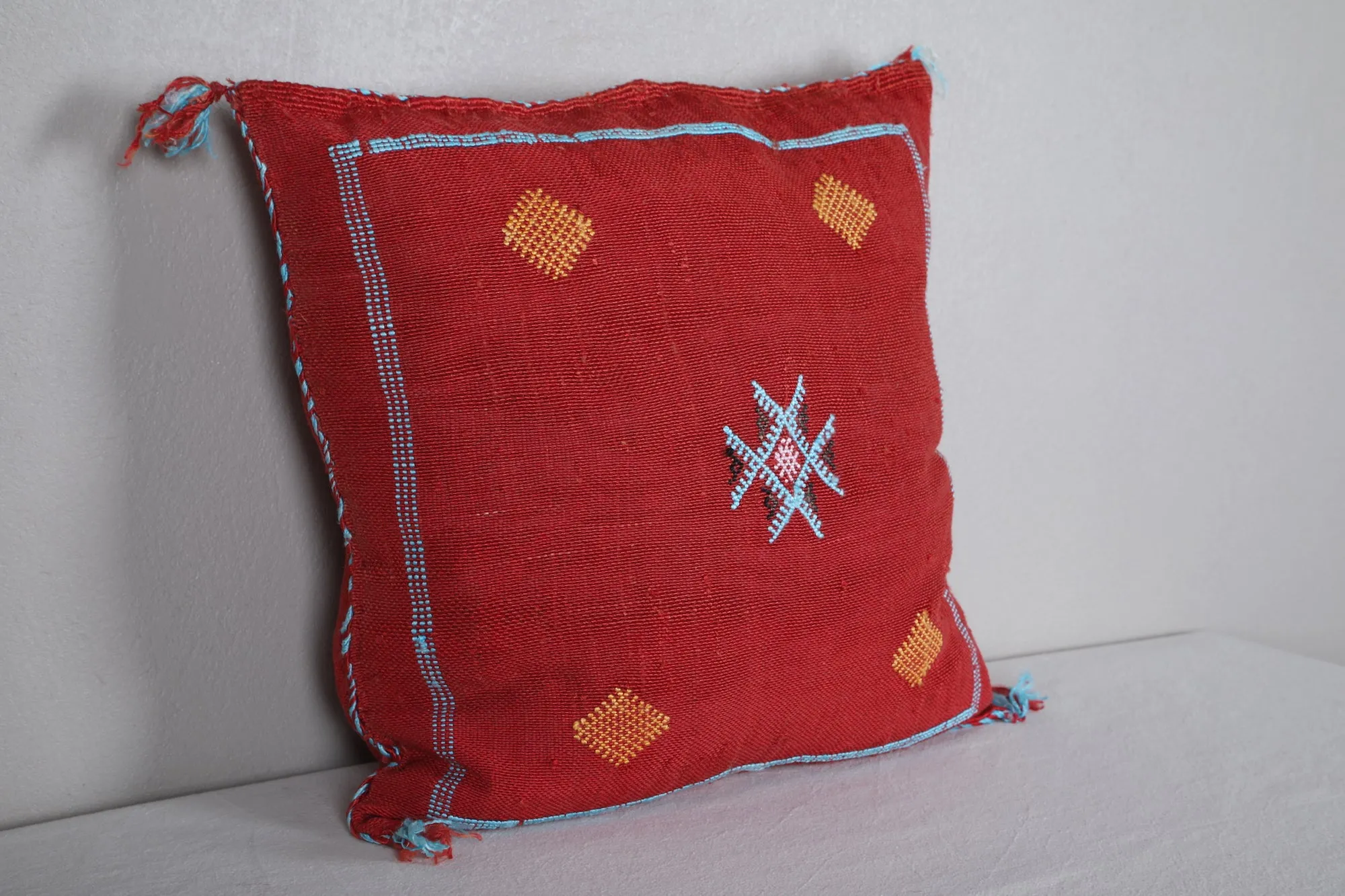 Red Moroccan Kilim Pillow 18.5 INCHES X 19.2 INCHES