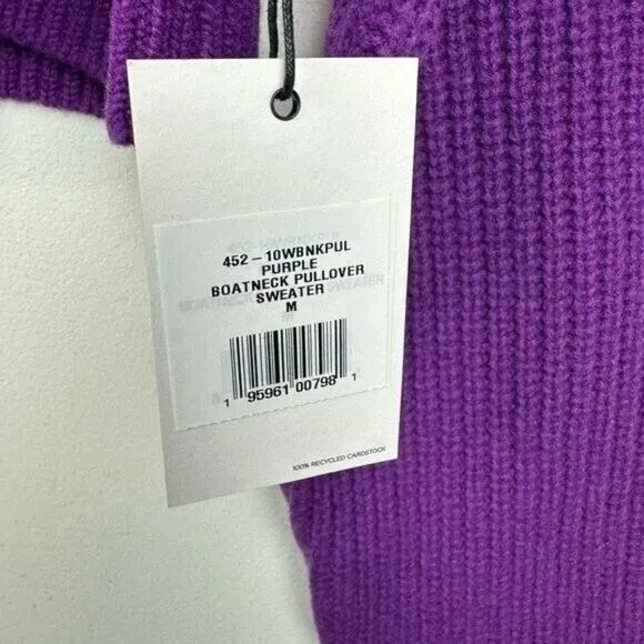 Re/Done size M Purple Wool Sweater Cropped Rib Knitted Boxy Layering Lounge New