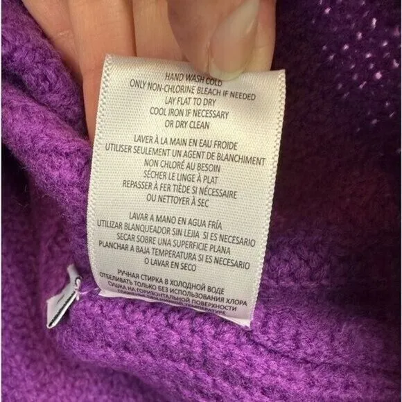 Re/Done size M Purple Wool Sweater Cropped Rib Knitted Boxy Layering Lounge New