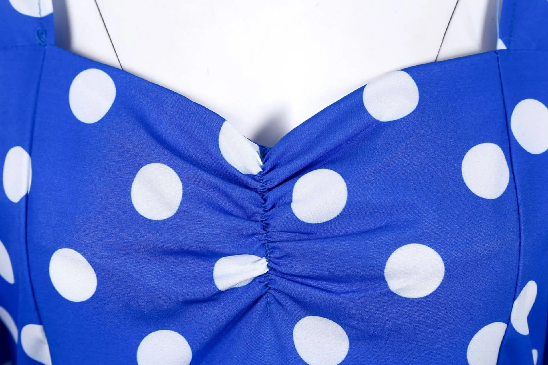 Retro Dot Print Short Sleeves Short Dresses