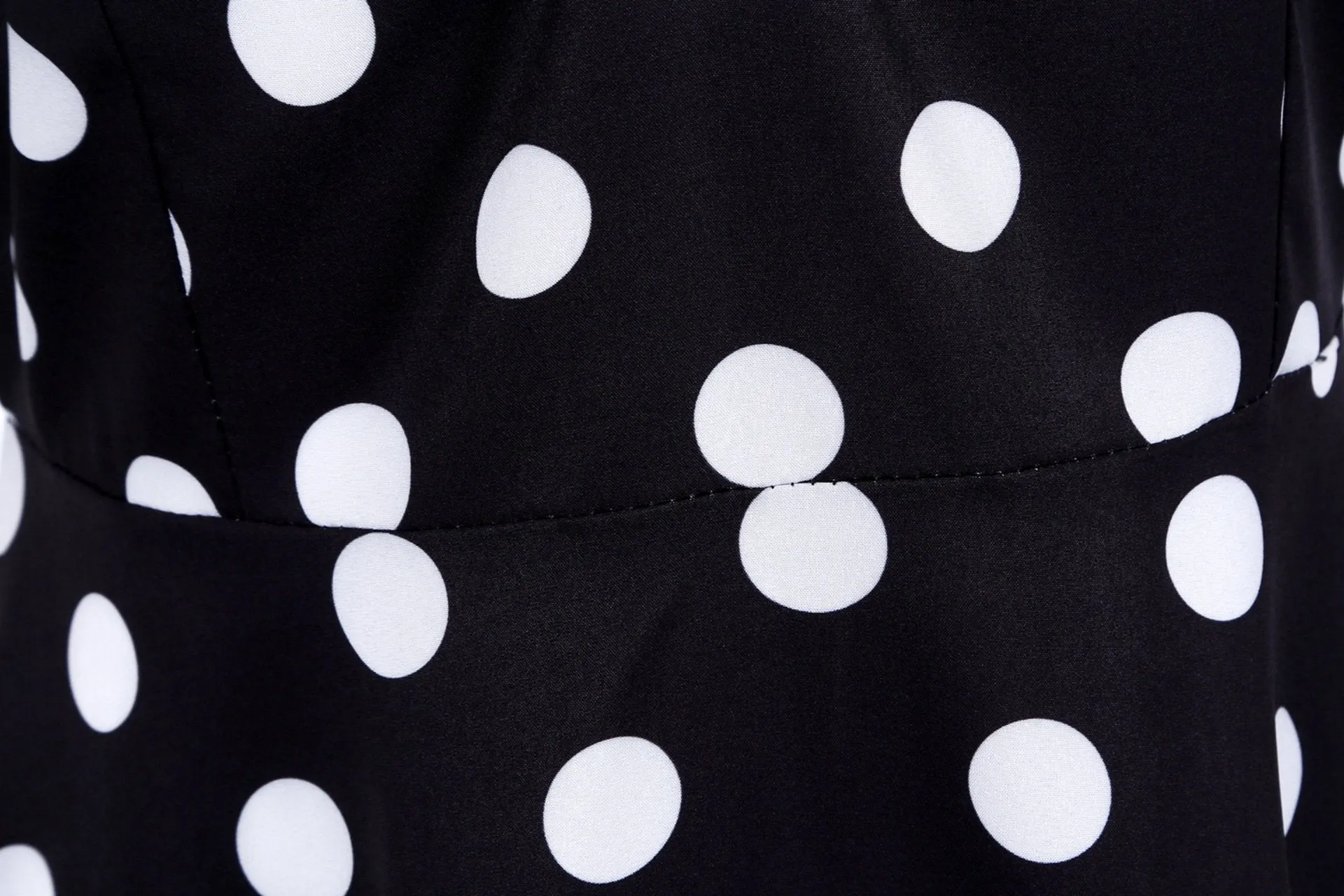 Retro Dot Print Short Sleeves Short Dresses