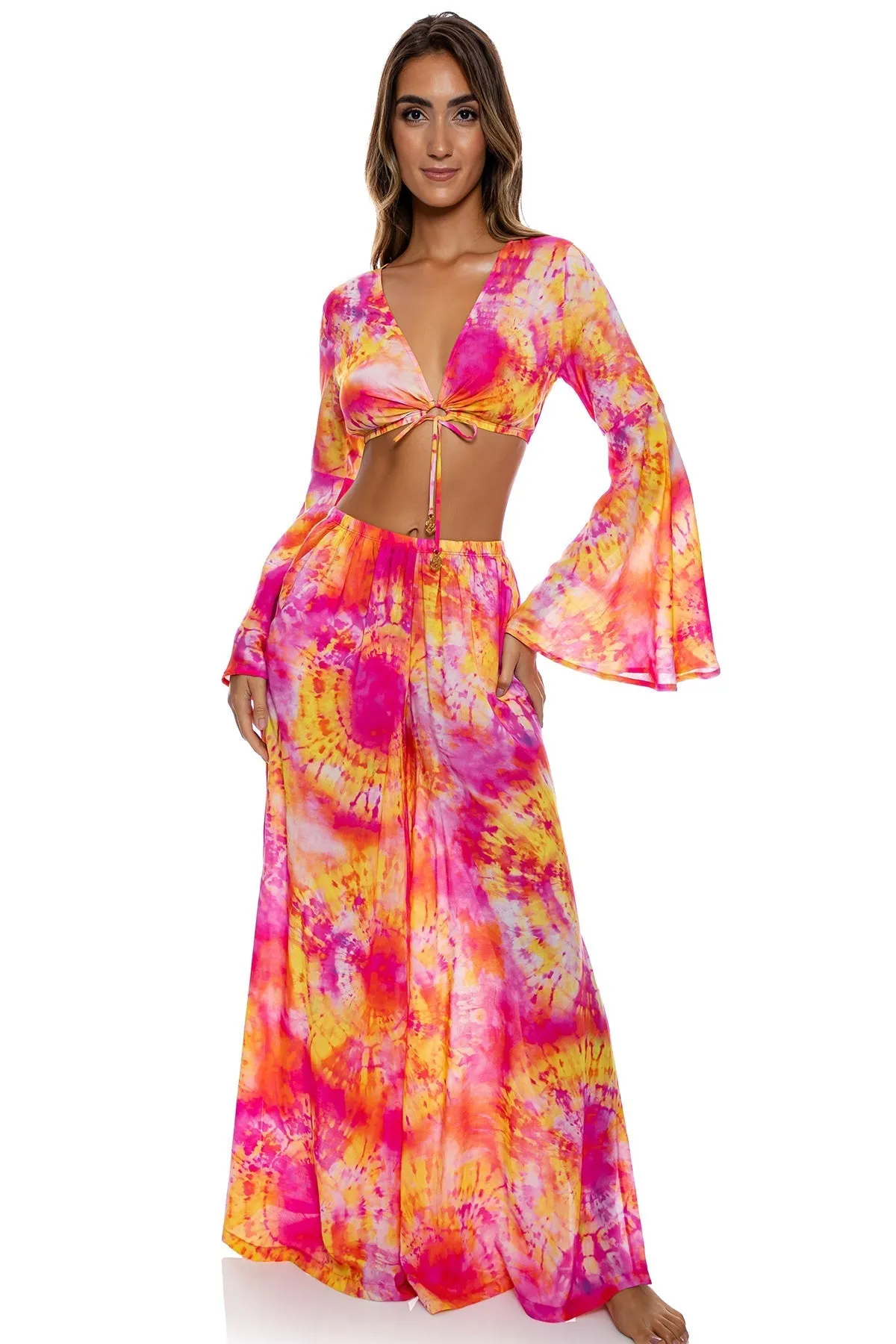 RETRO DREAM - Bell Sleeve Crop Top